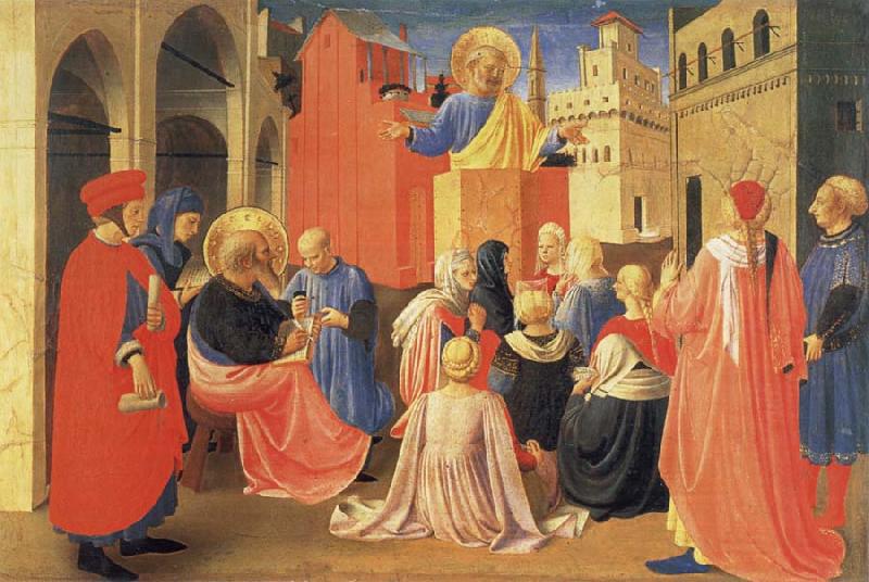 Fra Angelico The Hl. Petrus preaches oil painting image